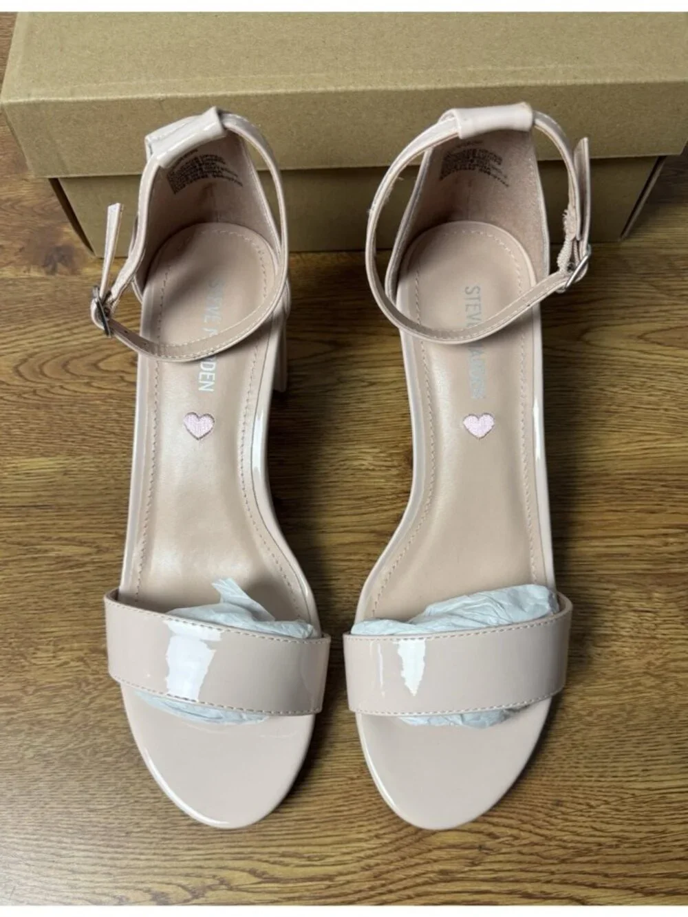 Steve Madden Carrson Heeled Sandals Size 5 Big Kid Synthetic Ankle Buckle Strap
